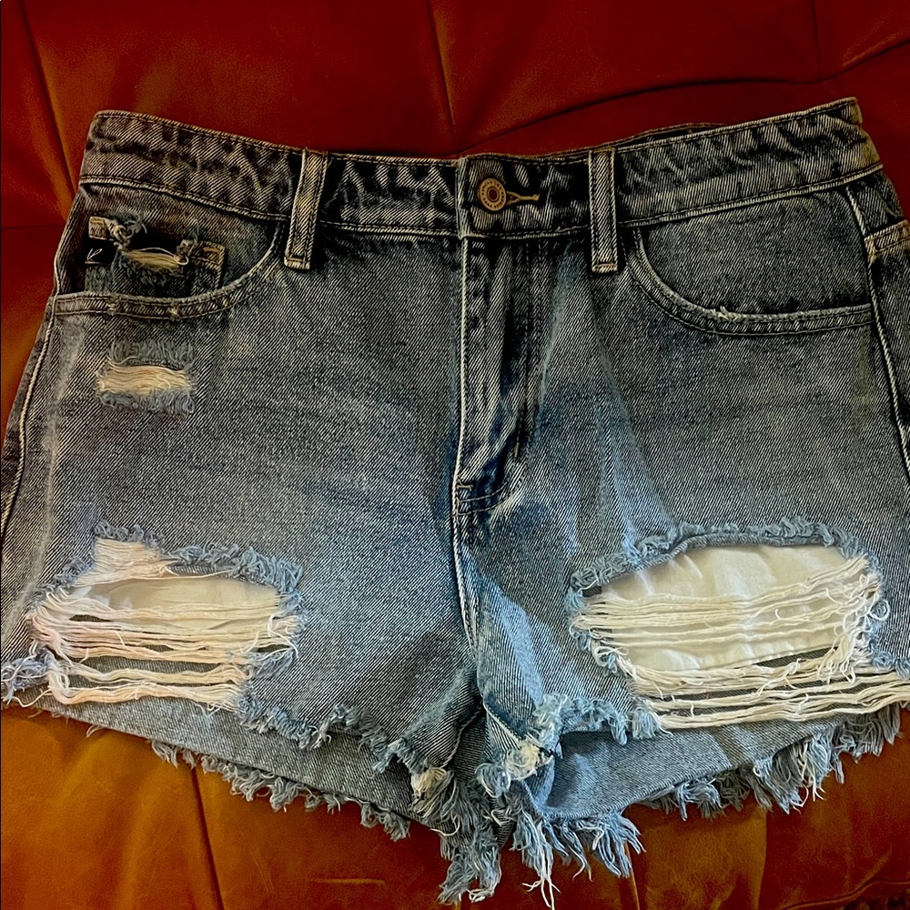 Distressed Denim Women Shorts